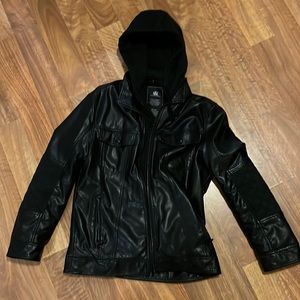 Rick & Republic leather hooded jacket